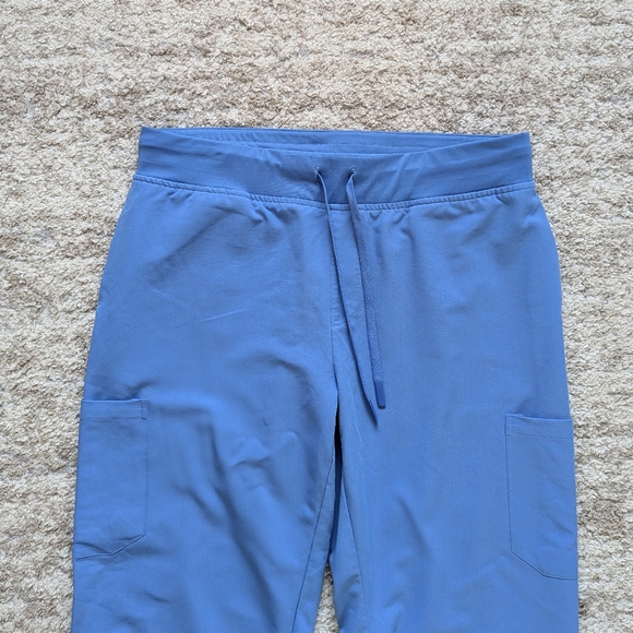 Mandala scrubs pants cargo straight leg 9 pockets ceil blue - Picture 6 of 7